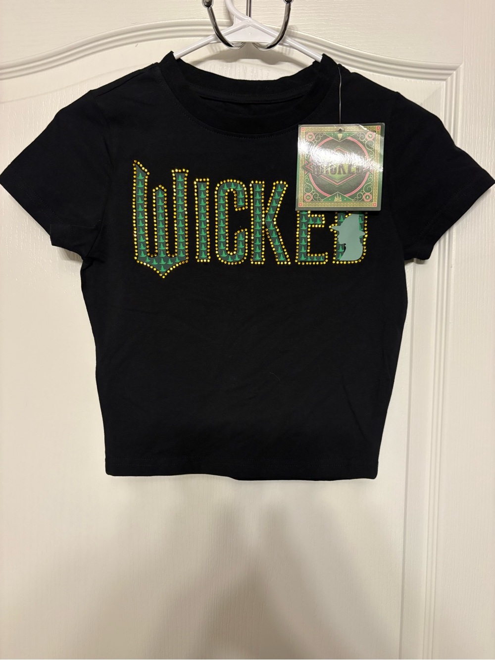 Wicked Stud-Embellished Black Tee